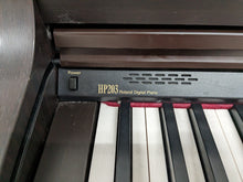 Load image into Gallery viewer, Roland HP203 digital piano and stool in dark rosewood finish stock number 24073 ex-school piano
