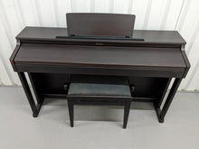 Load image into Gallery viewer, Roland HP203 digital piano and stool in dark rosewood finish stock number 24076
