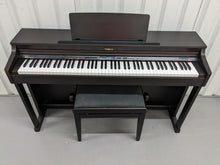 Load image into Gallery viewer, Roland HP203 digital piano and stool in dark rosewood finish stock number 24076
