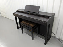 Load image into Gallery viewer, Roland HP201 digital piano and stool in dark rosewood finish stock number 24117
