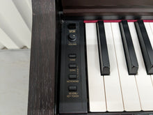 Load image into Gallery viewer, Roland HP201 digital piano and stool in dark rosewood finish stock number 24117
