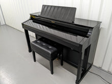 Load image into Gallery viewer, Roland HP307 Digital Piano and stool in glossy polished black finish Stock #24114
