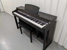 Load image into Gallery viewer, Roland HP203 digital piano and stool in dark rosewood finish stock number 24075
