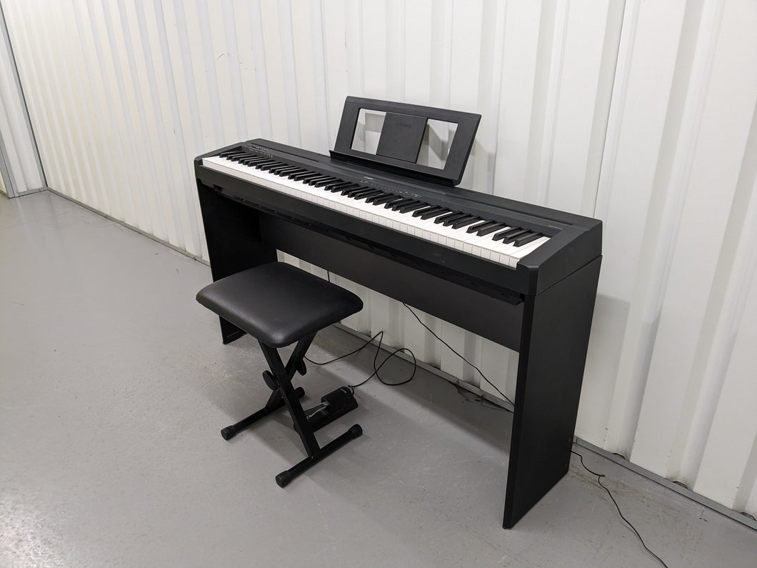 Yamaha P-45 digital portable piano + stand + sustain pedal + stool stock #24119