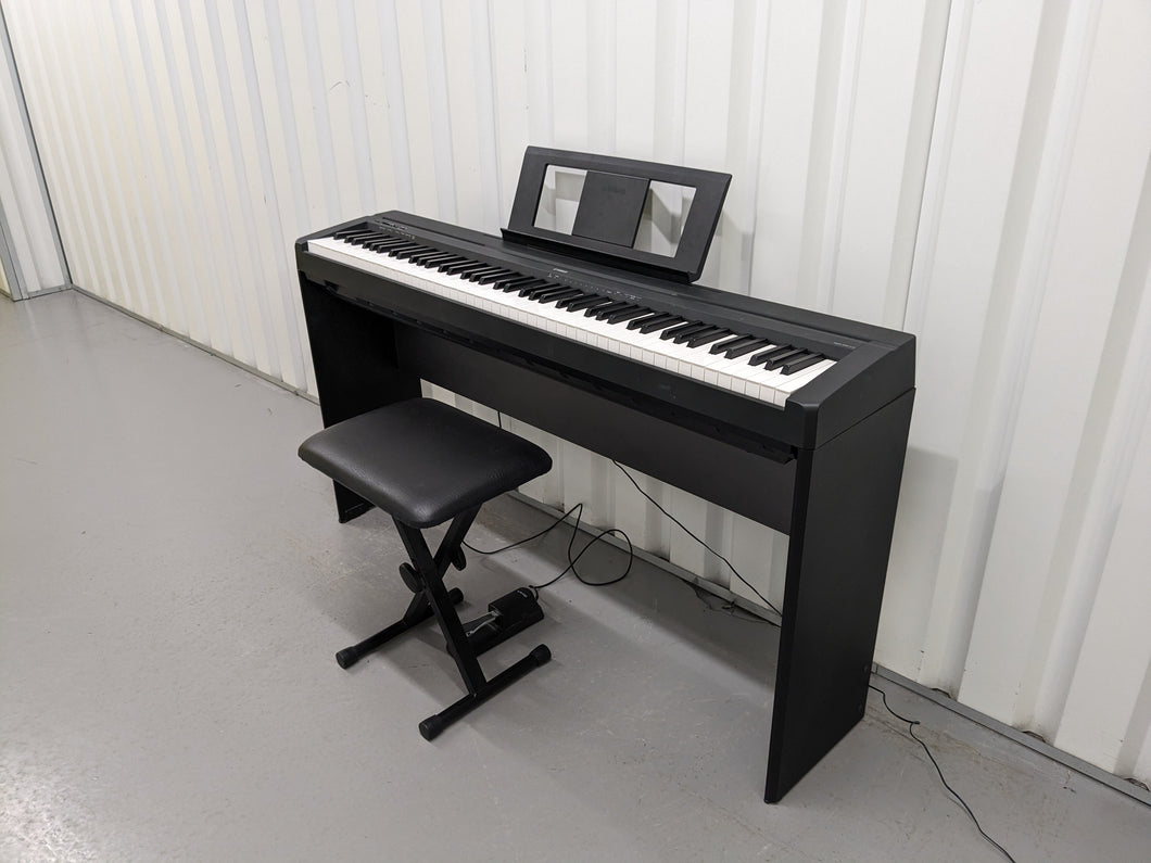 pedal yamaha p45 Yamaha P-45 digital portable piano + stand + sustain pedal + stool sto – Sulinda Music