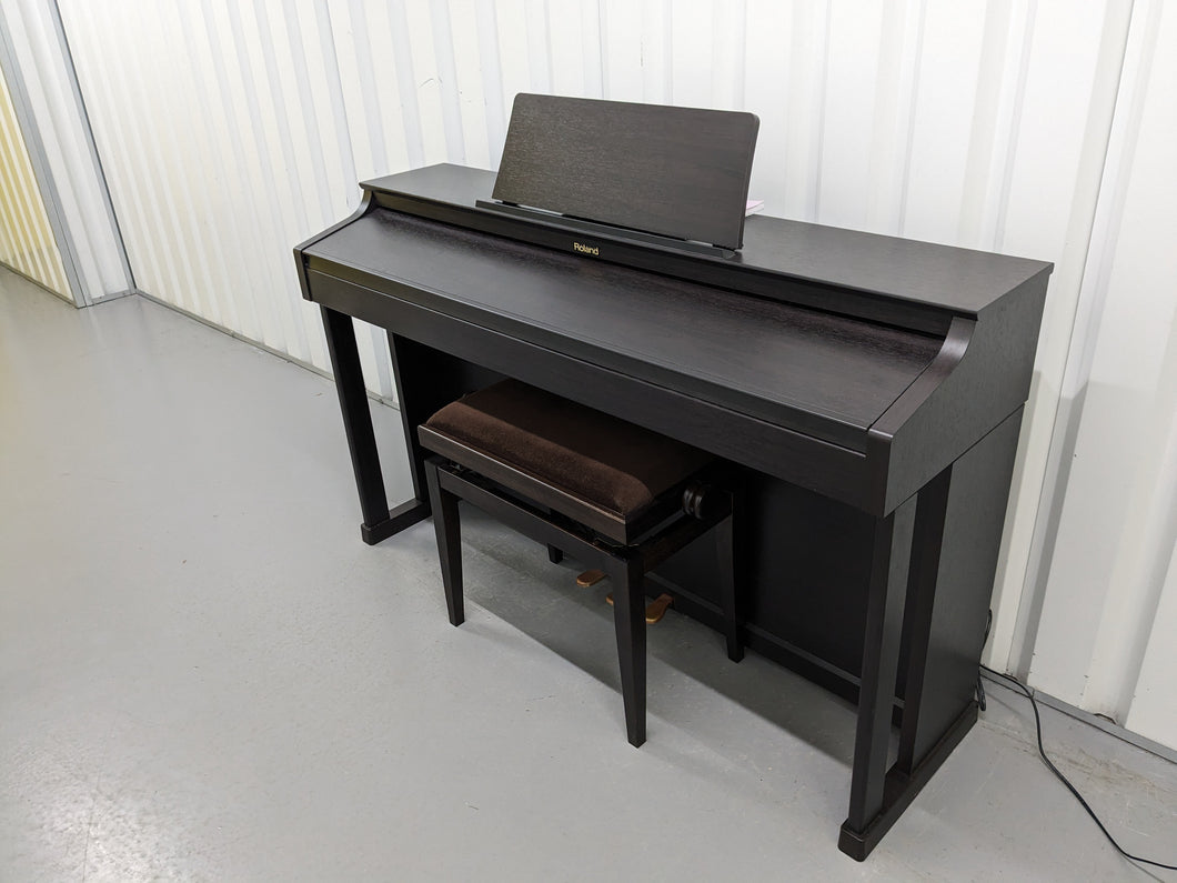 Roland HP302 digital piano and stool in dark rosewood finish stock number 24142