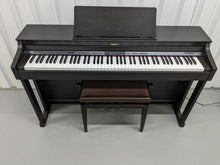 Load image into Gallery viewer, Roland HP302 digital piano and stool in dark rosewood finish stock number 24142
