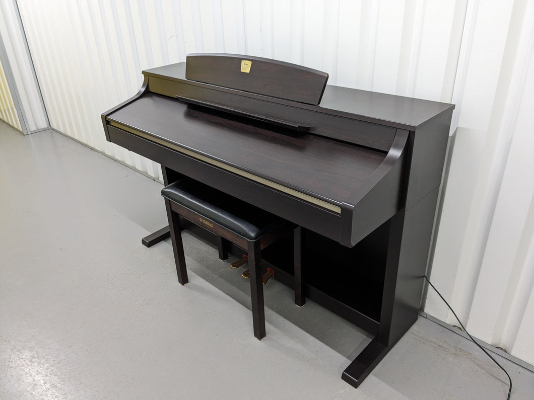 Yamaha Clavinova CLP-340 Digital Piano and stool in dark rosewood stock # 24137