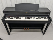 Load image into Gallery viewer, Yamaha Clavinova CLP-440 Digital Piano and stool in satin black stock no 24166
