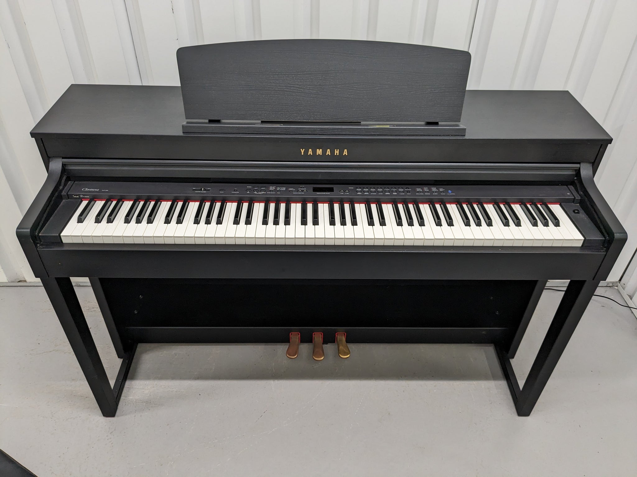 Yamaha Clavinova CLP-440 Digital Piano and stool in satin black