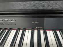 Load image into Gallery viewer, Casio Celviano AP-700 digital piano and stool in satin black finish stock #24167
