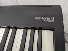 Load image into Gallery viewer, Roland FP30X 88 Key Weighted Keys Portable black piano with stand and pedal stock # 24178
