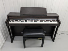 Load image into Gallery viewer, Roland HP203 digital piano and stool in dark rosewood finish stock number 24186
