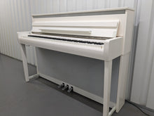 Load image into Gallery viewer, Yamaha Clavinova CLP-685WH Digital Piano polished glossy white stock 24224
