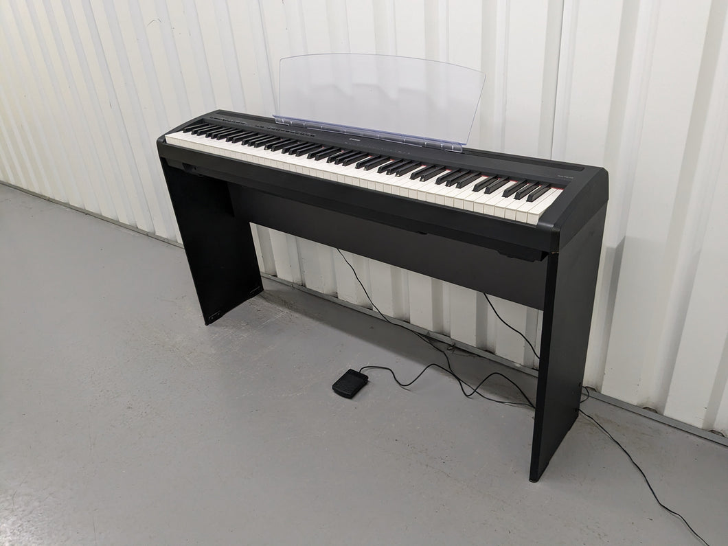 Yamaha P95 digital portable piano and fixed stand in black finish stock #24231