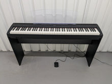 Load image into Gallery viewer, Yamaha P95 digital portable piano and fixed stand in black finish stock #24231
