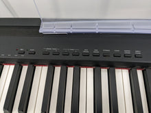 Load image into Gallery viewer, Yamaha P95 digital portable piano and fixed stand in black finish stock #24231
