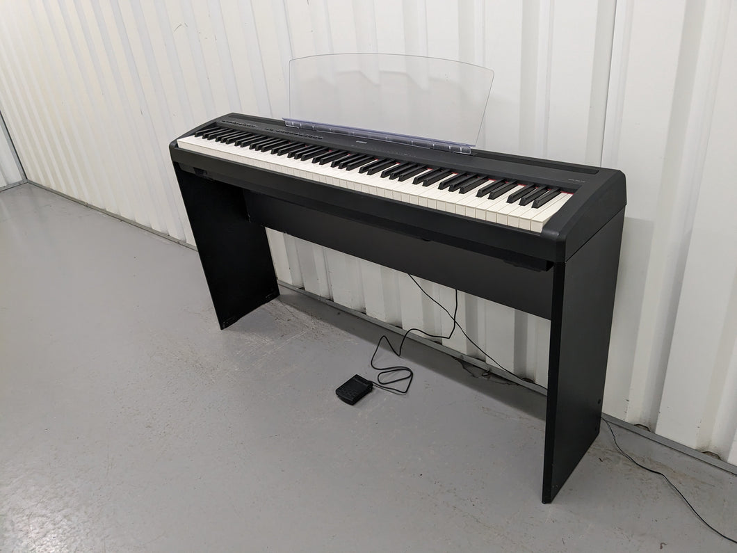 Yamaha P95 digital portable piano and fixed stand in black finish stock #24241
