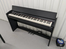 Load image into Gallery viewer, Roland F120R compact slim size Digital Piano and stool in black  stock # 24279
