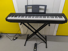 Load image into Gallery viewer, Yamaha P-45 88 Key Weighted Graded Hammer Action Piano + X stand + pedal stock #24277
