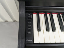 Load image into Gallery viewer, Yamaha clavinova CLP-525 digital piano and stool in satin black stock # 24304
