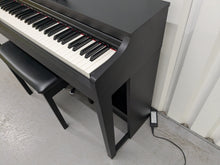 Load image into Gallery viewer, Yamaha clavinova CLP-525 digital piano and stool in satin black stock # 24304
