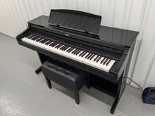 Load image into Gallery viewer, Roland HP-3e Digital Piano and stool in glossy black polished ebony Stock #24307
