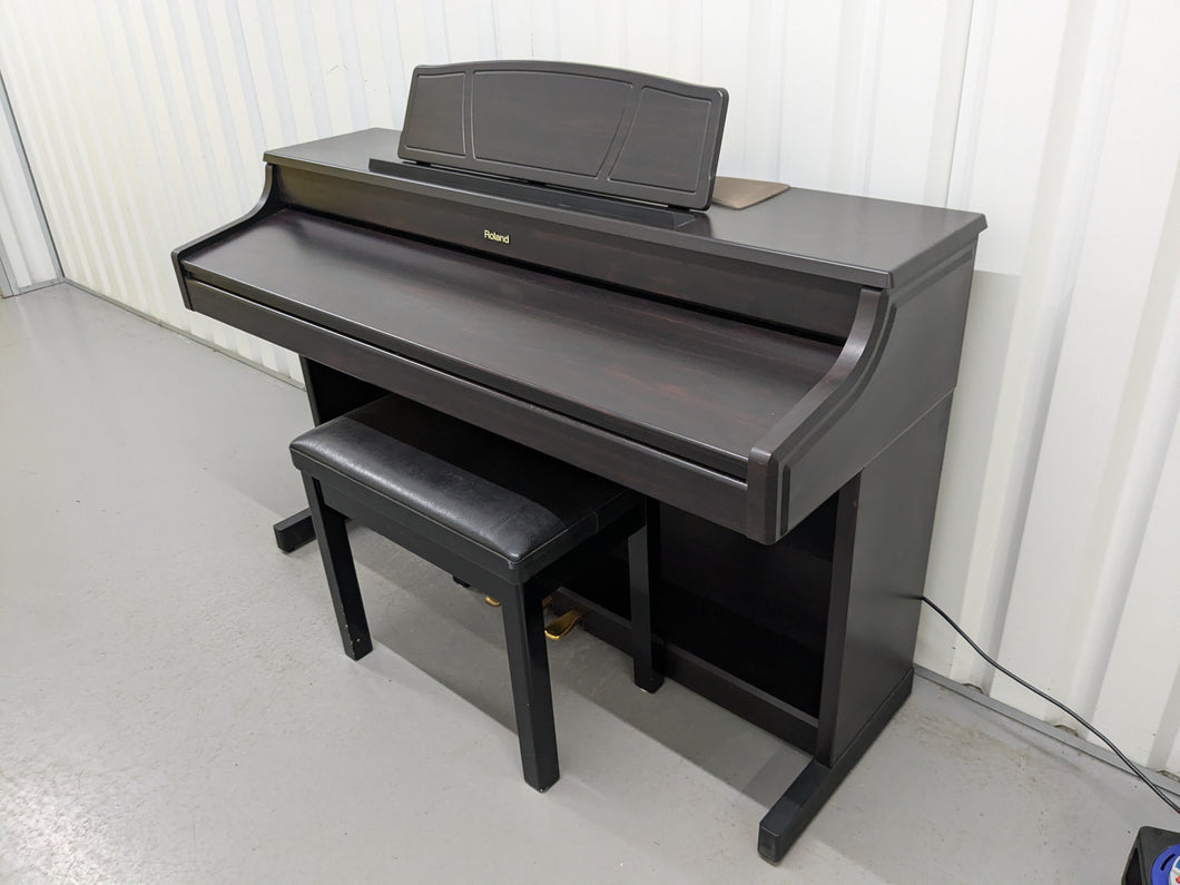 Roland HP-7e digital piano and stool in dark rosewood finish stock number 24306