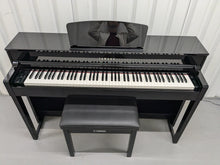 Load image into Gallery viewer, Yamaha Clavinova CLP-535 CLP-535PE Digital Piano in gloss black stock # 24312
