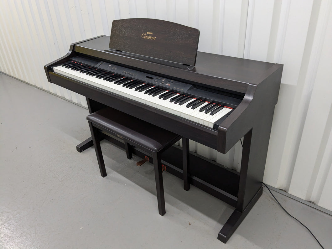 Yamaha Clavinova CLP-820 Digital Piano and stool in dark rosewood stock nr 24331