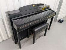 Load image into Gallery viewer, Yamaha Clavinova CLP-280 in Polished glossy black + matching stool stock # 24292
