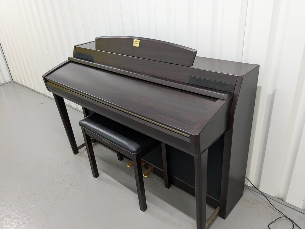 YAMAHA CLAVINOVA CLP-270 DIGITAL PIANO AND STOOL IN DARK ROSEWOOD stock nr 24318