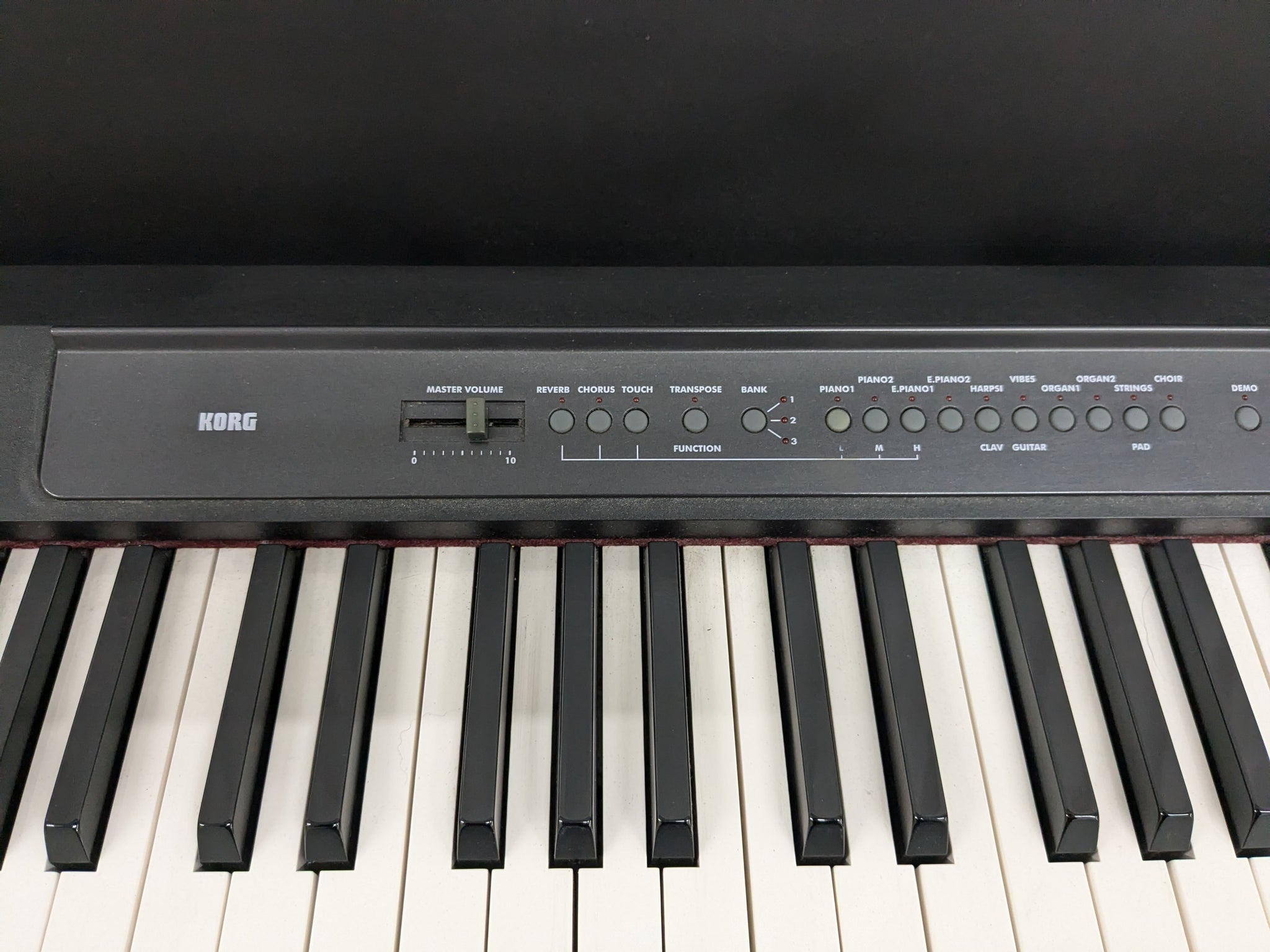 Korg SP350 compact slim size Digital Piano in black finish stock