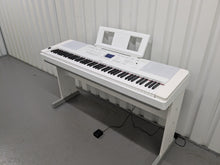 Load image into Gallery viewer, Yamaha DGX-660 in white 88 Key Weighted Keys Portable Grand, stand stock # 24348
