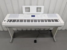 Load image into Gallery viewer, Yamaha DGX-660 in white 88 Key Weighted Keys Portable Grand, stand stock # 24348
