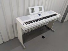 Load image into Gallery viewer, Yamaha DGX-660 in white 88 Key Weighted Keys Portable Grand, stand stock # 24348
