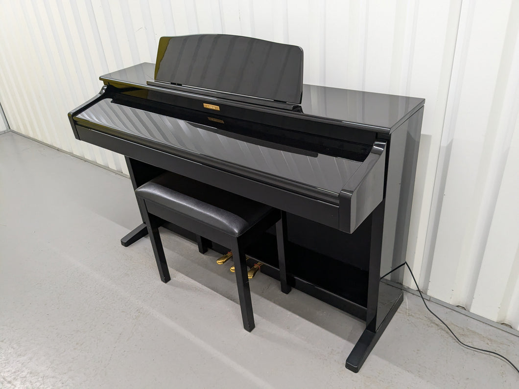 Kawai CN31 digital piano and stool in polished ebony glossy black stock number 24351