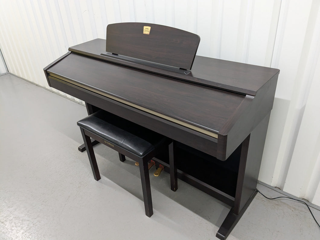 Yamaha Clavinova CLP-120 Digital Piano and stool in dark rosewood stock #24346