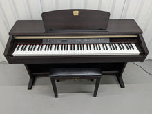 Load image into Gallery viewer, Yamaha Clavinova CLP-120 Digital Piano and stool in dark rosewood stock #24346
