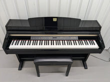 Load image into Gallery viewer, Yamaha Clavinova CLP-230PE piano +stool polished ebony glossy black stock # 24425
