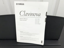 Load image into Gallery viewer, Yamaha Clavinova CLP-535 digital piano and stool in satin black stock # 24444
