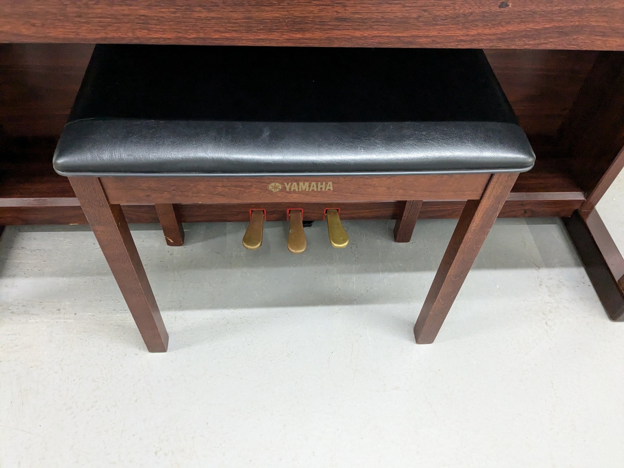 Yamaha Clavinova CLP-150 digital piano and stool in mahogany stock Yamaha Clavinova CLP-150 digital piano and stool in mahogany stock