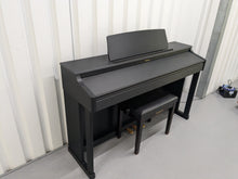 Load image into Gallery viewer, Roland HP203 digital piano and stool in satin black finish stock number 24478

