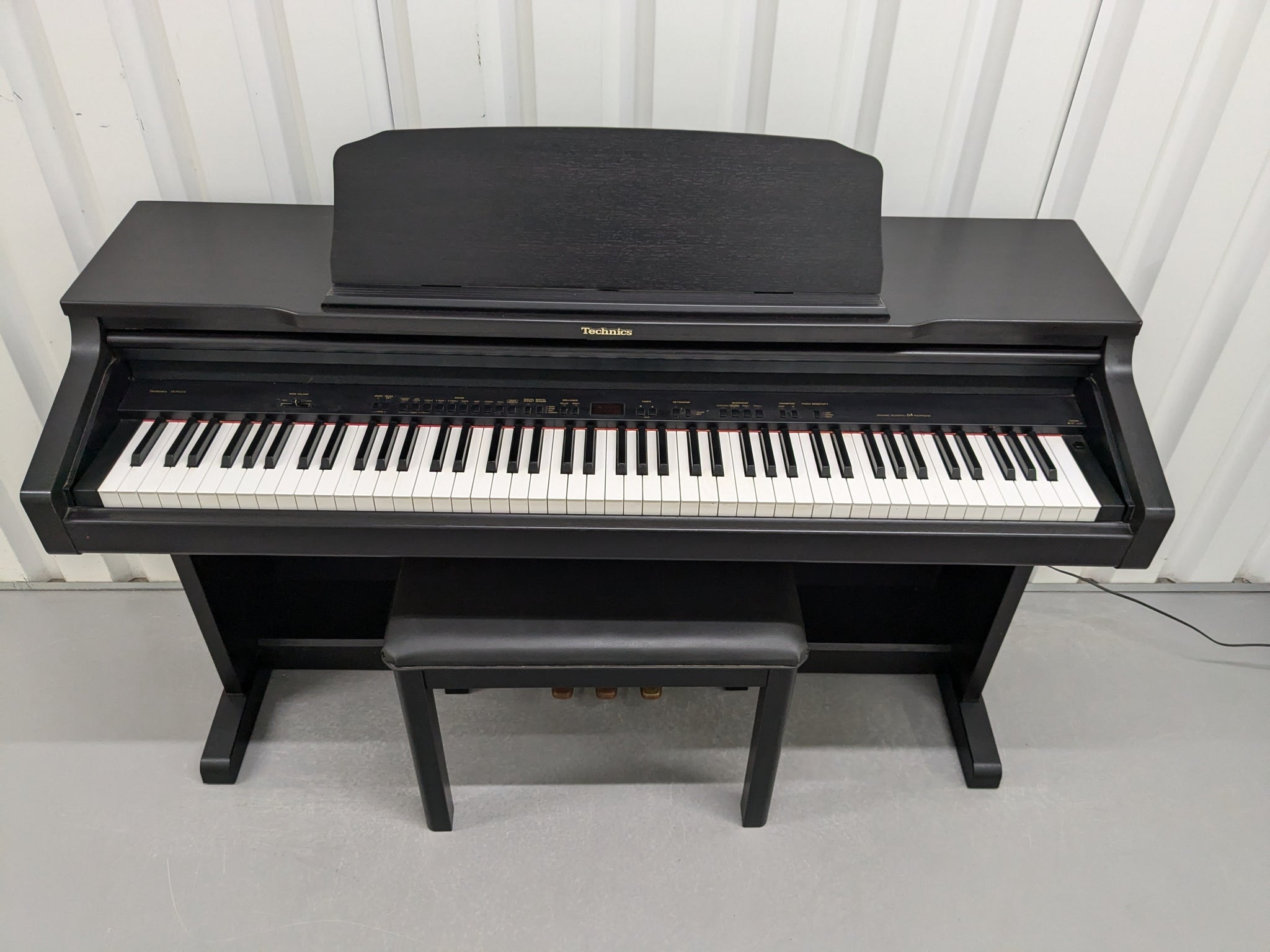 TECHNICS SX-PX554 DIGITAL PIANO AND STOOL IN SATIN BLACK stock number –  Sulinda Music