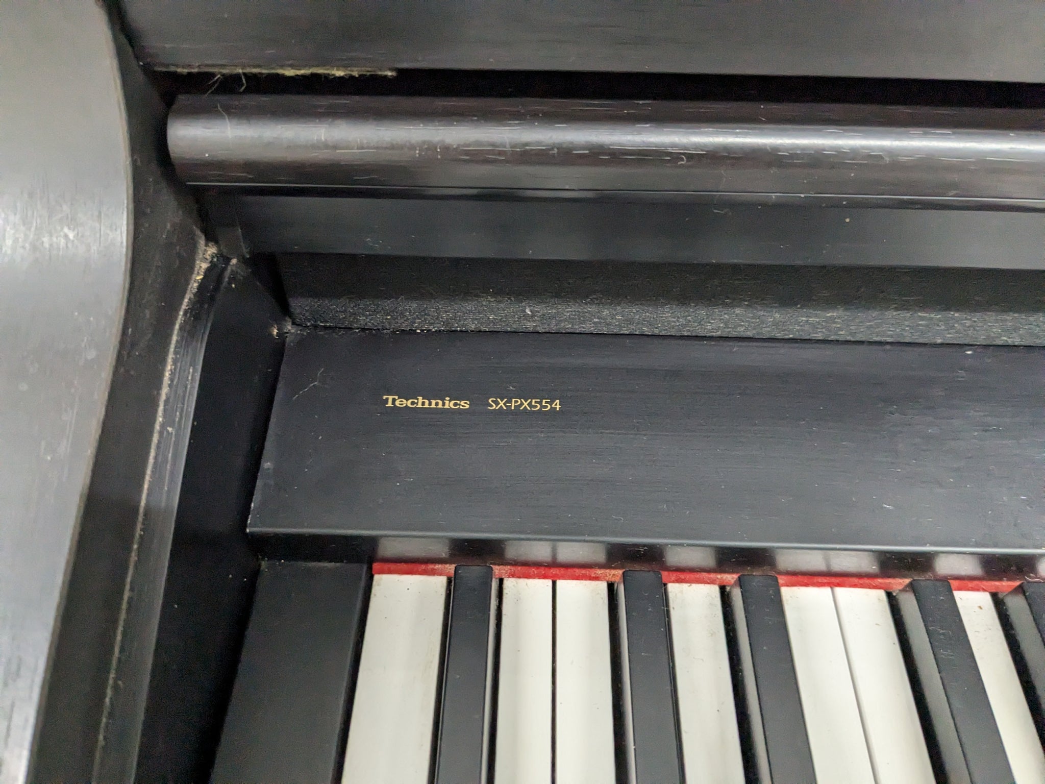 TECHNICS SX-PX554 DIGITAL PIANO AND STOOL IN SATIN BLACK stock