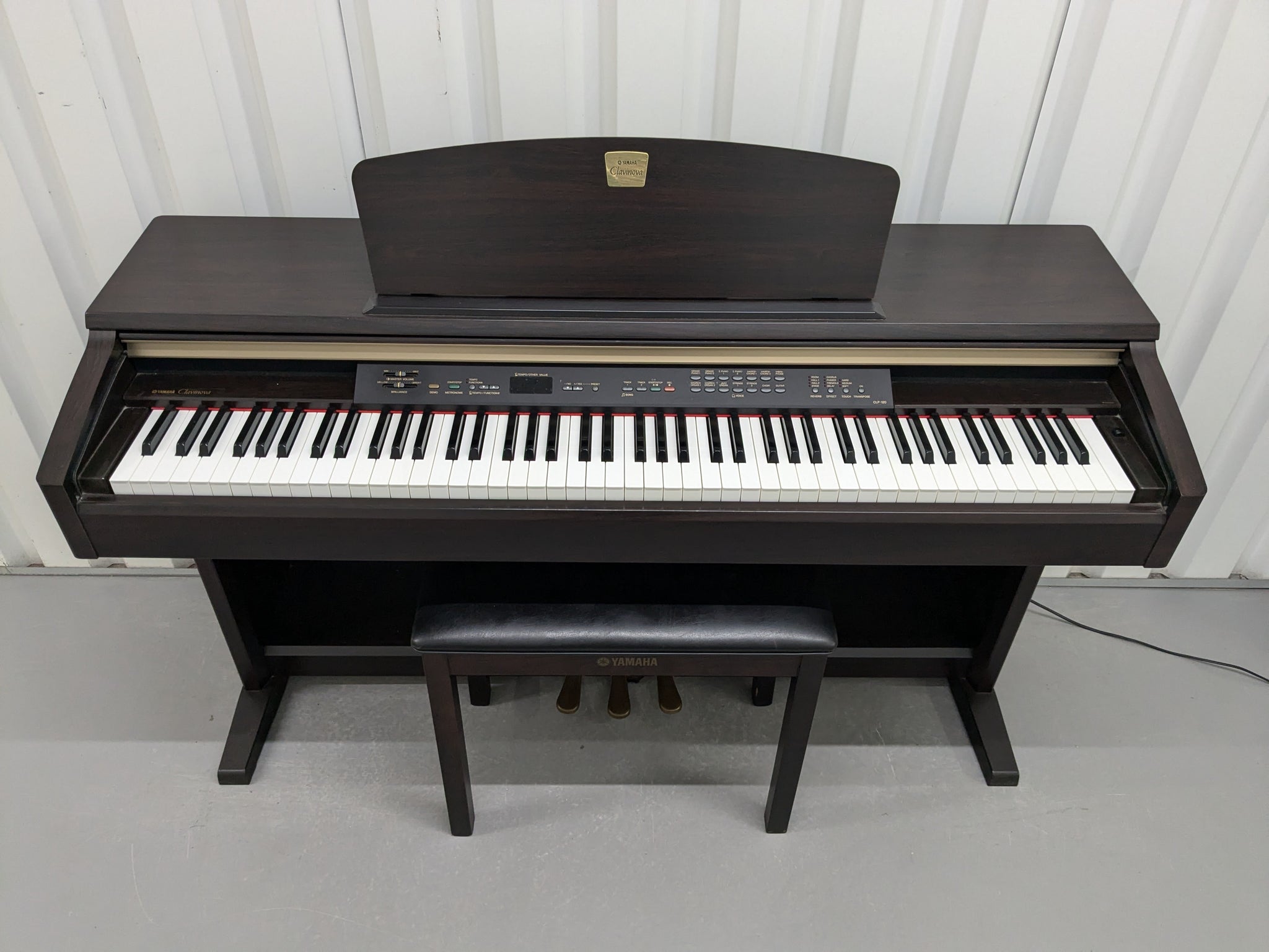 Yamaha Clavinova CLP-120 Digital Piano and stool in dark rosewood
