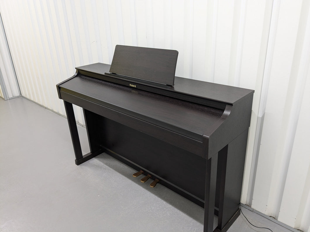 Roland HP302 digital piano and stool in dark rosewood finish stock number 24476