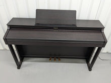 Load image into Gallery viewer, Roland HP302 digital piano and stool in dark rosewood finish stock number 24521
