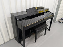 Load image into Gallery viewer, YAMAHA CLAVINOVA CLP-370PE DIGITAL PIANO + STOOL IN GLOSSY BLACK stock nr 24531
