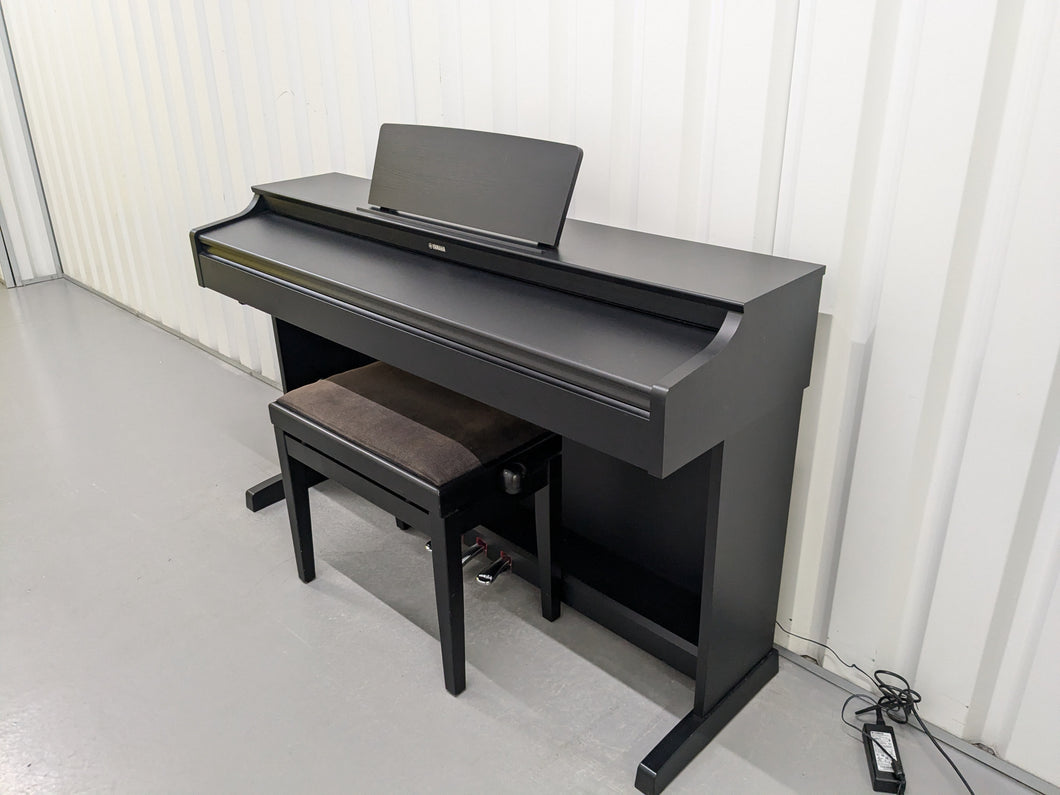 Yamaha Arius YDP-163 Digital Piano and stool in satin black clavinova keyboard stock # 24551